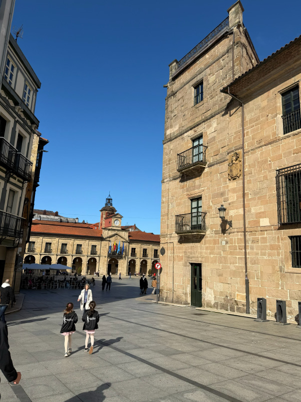 Palacio de Ferrera (s. XVII). Al fondo, Plaza de España y Ayuntamiento (s. XVII).